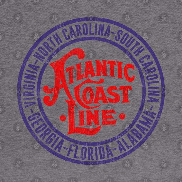 Atlantic Coastline Railroad --- Vintage Style Faded Design by DrumRollDesigns